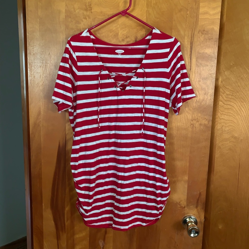 Old Navy Striped Maternity T-Shirt XXL